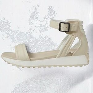 MIA Women’s Kathie Sporty Chic Sandals Ivory Ankle Strap Sandal Size 8.5